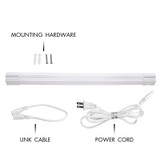 18 in. LED Under Cabinet Light, Linkable, 900 Lumens, 3000K Warm White, White, On/Off Switch