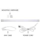 24 in. LED Under Cabinet Light, Linkable, 1200 Lumens, 3000K Warm White, White, On/Off Switch