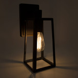 LED Outdoor Wall Light, ST19 Edison Bulb Included, 800 Lumens, Clear Glass, 2700K Warm White - 12.5 in. Height