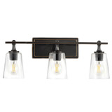 3-Light LED Bath and Vanity Fixture, 2400 Lumens, 2700K Warm White A19 Bulbs Included