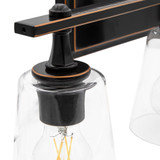 3-Light LED Bath and Vanity Fixture, 2400 Lumens, 2700K Warm White A19 Bulbs Included