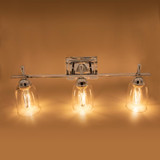 Chrome 3-Light LED Bath and Vanity Fixture, 2400 Lumens, 2700K Warm White ST19 Bulbs Included