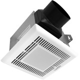 80 CFM Bathroom Exhaust Fan, 1.5 Sones Quiet Operation, Built-in LED Light, Ceiling Mounted