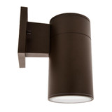 LED Cylinder Outdoor Wall Wash, Sconce Light, 12 Watt, 840 Lumens, 3000K Warm White, Dusk To Dawn Sensor, Brown - 8 in. Height