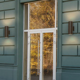 LED Cylinder Outdoor Wall Wash, Up and Down Sconce Light, 24 Watt, 1680 Lumens, 3000K Warm White, Brown - 12 in. Height