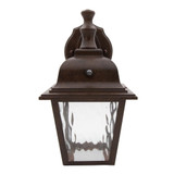 LED Porch Lantern Outdoor Wall Light, Aged Bronze w/ Clear Water Glass, Dusk to Dawn Sensor, 875 Lumens, 3000K Warm White - 11 in. Height