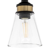 9 in. LED Semi-Flush Mount Glass Ceiling Light Fixture w/ ST19 Edison Bulb, 2700K Warm White, 800 Lumens