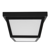 LED Outdoor Porch Ceiling Light, Black w/ Frosted White Lens, 1000 Lumens, 3000K Warm White