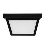 LED Outdoor Porch Ceiling Light, Black w/ Frosted White Lens, 1000 Lumens, 3000K Warm White