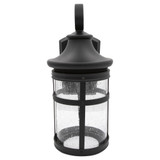 LED Outdoor Porch Light w/ Seeded Glass, Dusk to Dawn Sensor, 700 Lumens, 3000K Warm White  - 14 in. Height