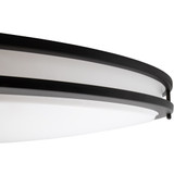 32 in. Oval LED Ceiling Mount Fixture, Dual Ring Black, Dimmable, 3 CCT 3000K-5000K, 5500 Lumens