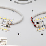 32 in. Oval LED Ceiling Mount Fixture, Dual Ring Black, Dimmable, 3 CCT 3000K-5000K, 5500 Lumens