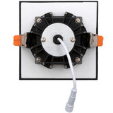 4 in. Slim Square Recessed Anti-Glare LED Downlight, Black Trim, Canless IC Rated, 1050 Lumens, 5 CCT 2700-5000K