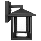 LED Outdoor Wall Light Seeded Glass, Dusk to Dawn Sensor, 1000 Lumens, 3000K Warm White - 11.5 in. Height