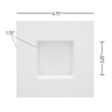 6 in. 5 CCT Retrofit Square Recessed LED Downlight, 1200 Lumens, Color Selectable 2700K-5000K