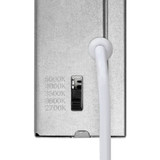 4 in. Slim Square Recessed Anti-Glare LED Downlight, White Trim, Canless IC Rated, 1200 Lumens, 5 CCT 2700K-5000K