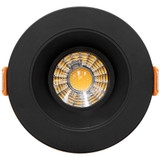2 in. Slim Round Recessed Anti-Glare LED Downlight, Black Trim, Canless IC Rated, 550 Lumens, 5 CCT 2700K-5000K