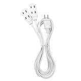 12 ft. 6 Outlet Twin Extension Cord, 2-Prong Power Strip (2 Pack)