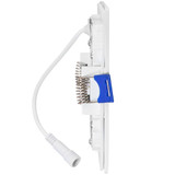 4 in. Slim Square Recessed LED Downlight, Canless IC Rated, 750 Lumens, 5 CCT Color Selectable 2700K-5000K