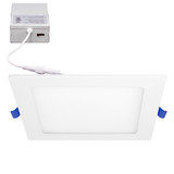 6 in. Slim Square Recessed LED Downlight, Canless IC Rated, 1000 Lumens, 5 CCT Color Selectable 2700K-5000K (12 Pack)