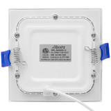 4 in. Slim Square Recessed LED Downlight, Canless IC Rated, 750 Lumens, 5 CCT 2700K-5000K (12 Pack)