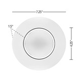 5 in. and 6 in. Adjustable Recessed LED Gimbal Downlight, Metal Trim, 1200 Lumens, 5 CCT Color Selectable 2700K-5000K