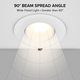 5 in. and 6 in. Adjustable Recessed LED Gimbal Downlight, Metal Trim, 1200 Lumens, 5 CCT Color Selectable 2700K-5000K