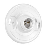 Keyless Plastic Lamp Holder, One-Piece Medium Base, Outlet Box Mount, 660W (2-Pack)