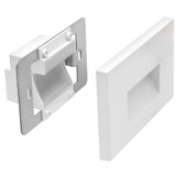 Horizontal LED Step Light, Indoor/Outdoor Stair Light, 3 CCT Color Selectable 3000K/4000K/5000K, White (2 Pack)