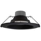 8 in. Recessed Commercial LED Downlight, Black Trim, Selectable Color Temperature / Wattage, up to 2200 Lumens