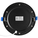 6 in. Slim Recessed LED Downlight, Black Trim, Canless IC Rated, 1000 Lumens, 5 CCT Color Selectable 2700K-5000K