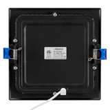 6 in. Slim Square Recessed LED Downlight, Black Trim, Canless IC Rated, 1000 Lumens, 5 CCT Color Selectable 2700K-5000K