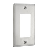 1 Gang Metal Wall Plate for Outlet or Light Switch, Stainless Steel Decorative Wall Plate (10 Pack)