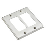 2 Gang Metal Wall Plate for Outlets or Light Switches, Stainless Steel Decorative Wall Plate (10 Pack)