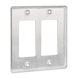 2 Gang Metal Wall Plate for Outlets or Light Switches, Stainless Steel Decorative Wall Plate (10 Pack)