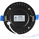 4 in. Slim Round Recessed LED Downlight, Black Trim, Canless IC Rated, 700 Lumens, 5 CCT Color Selectable 2700K-5000K