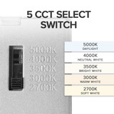4 in. Slim Round Recessed LED Downlight, Black Trim, Canless IC Rated, 700 Lumens, 5 CCT Color Selectable 2700K-5000K