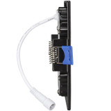 4 in. Slim Square Recessed LED Downlight, Black Trim, Canless IC Rated, 700 Lumens, 5 CCT Color Selectable 2700K-5000K