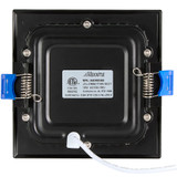 4 in. Slim Square Recessed LED Downlight, Black Trim, Canless IC Rated, 700 Lumens, 5 CCT Color Selectable 2700K-5000K