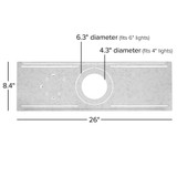 4 in. & 6 in. Slim Downlight Rough-In Plate, New Construction Light Mounting Metal Plate w/ Notches (10 Pack)