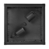 Outdoor Flush Mount Ceiling Light Fixture, Black Porch Light w/ Water Glass, Bulbs Not Included