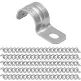 1/2 in. Electrical Metallic Tube (EMT) Push-On 1-Hole Pipe Straps for Conduit Installation (100 Pack)
