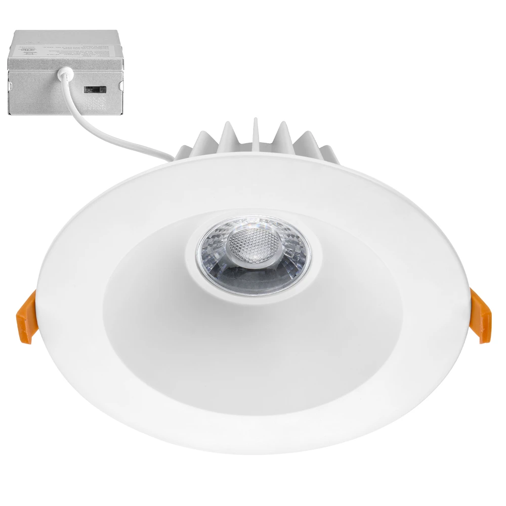 6 in. Round Canless Recessed LED Downlight White Trim 5 CCT