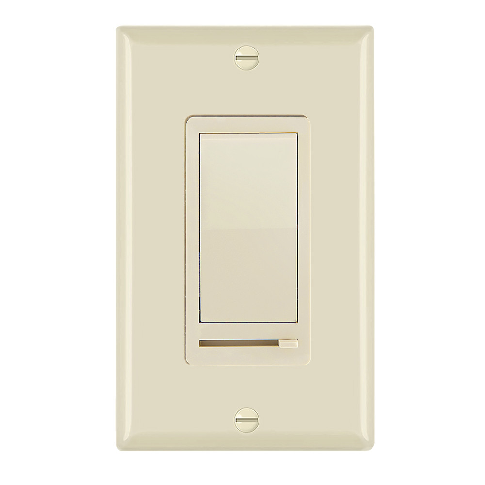 3-Way / Single Pole LED Dimmer Rocker Switch, 600W, Ivory