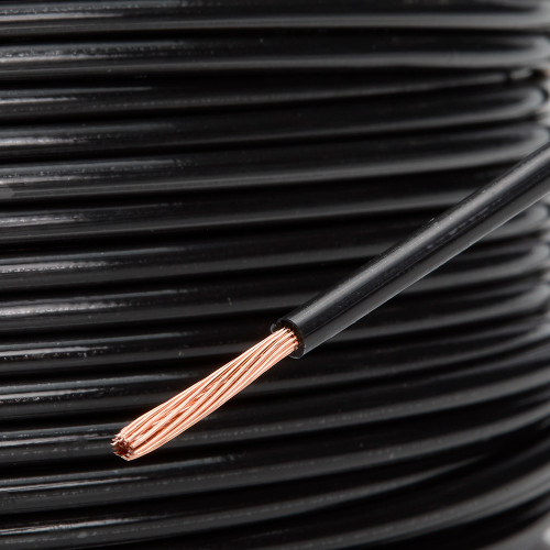 100 Ft. 12 AWG Black THHN Stranded Copper Electrical Wire, 600V