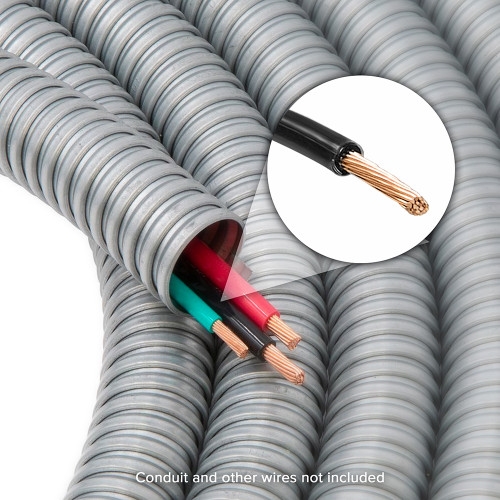 100 Ft. 12 AWG Black THHN Stranded Copper Electrical Wire, 600V