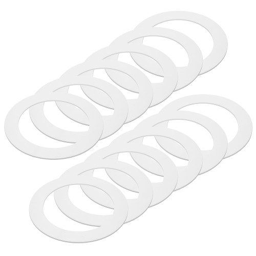 6 in. Goof Rings for Recessed Lights, Can or Canless Downlight Trim Ring, White (12-Pack) 
