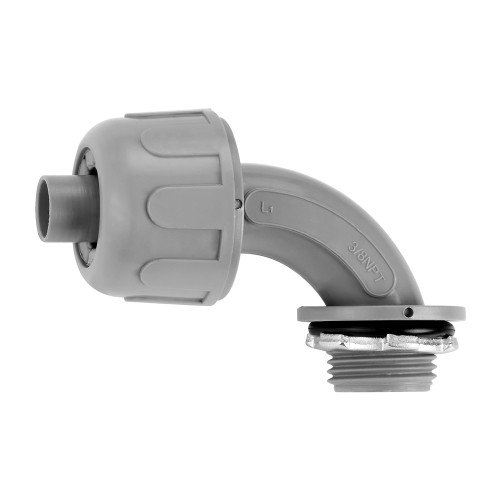 3/8 in. NPT Liquid Tight Connectors, 90 Degree Non Metallic Electrical Conduit Fittings (10 Pack)