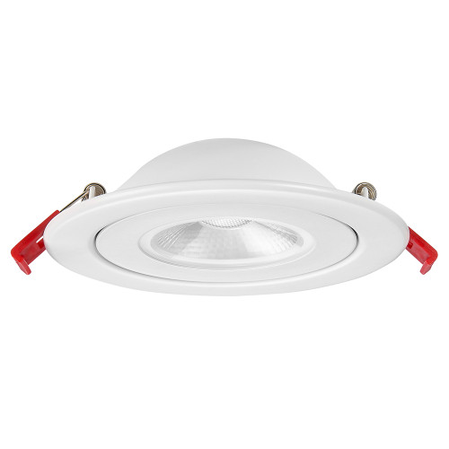 4 in. Adjustable Slim Recessed LED Floating Gimbal Downlight, 900 Lumens, 5 CCT Color Selectable 2700K-5000K