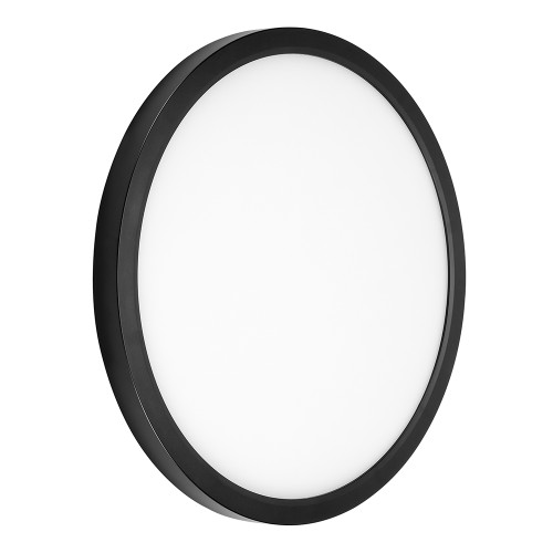 14 in. Black LED Flush Mount Ceiling Light, 5 CCT 2700K-5000K, 2400 Lumens